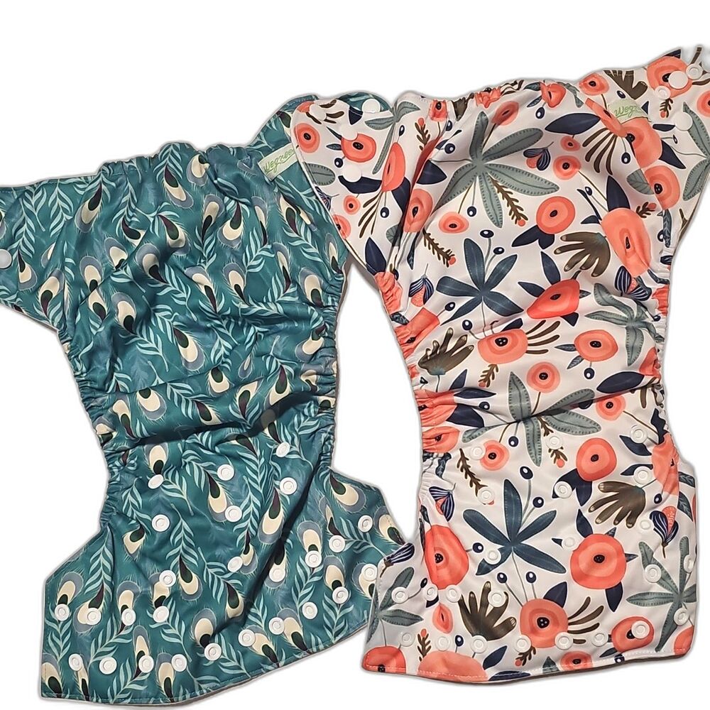 Wegreeco & Alvababy Reusable Pocket Cloth Diapers One Size Multicolor Bamboo
